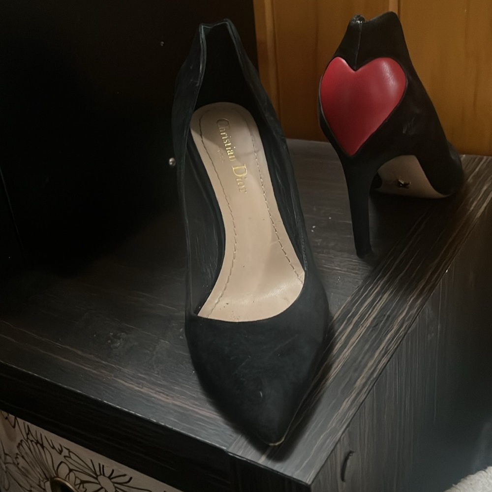 Christian Dior Women’s Black Suede High Heels size 6.5 - Picture 3 of 7